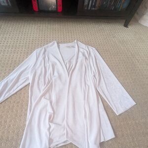 Chico's TRAVELERS NEUTRAL Open Front Cardigan 3 16/18 STRETCHY SPRING $138